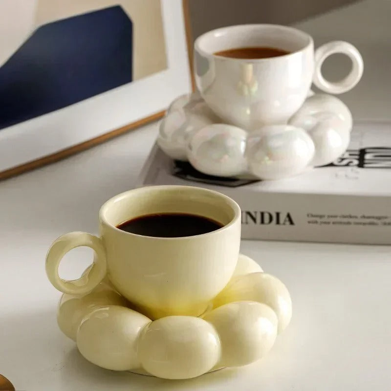 Sunflower-Shaped Ceramic Coffee Mug