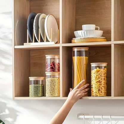 Easy-Grip Glass Jars for Seamless Kitchen Organization